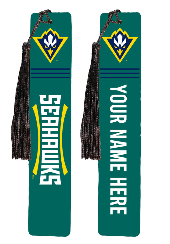 North Carolina Wilmington Seahawks Personalized Wooden Bookmark with Tassel – Officially Licensed Collegiate Product Full Color