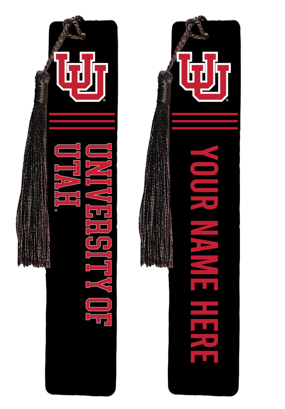 Utah Utes Personalized Wooden Bookmark with Tassel – Officially Licensed Collegiate Product Full Color