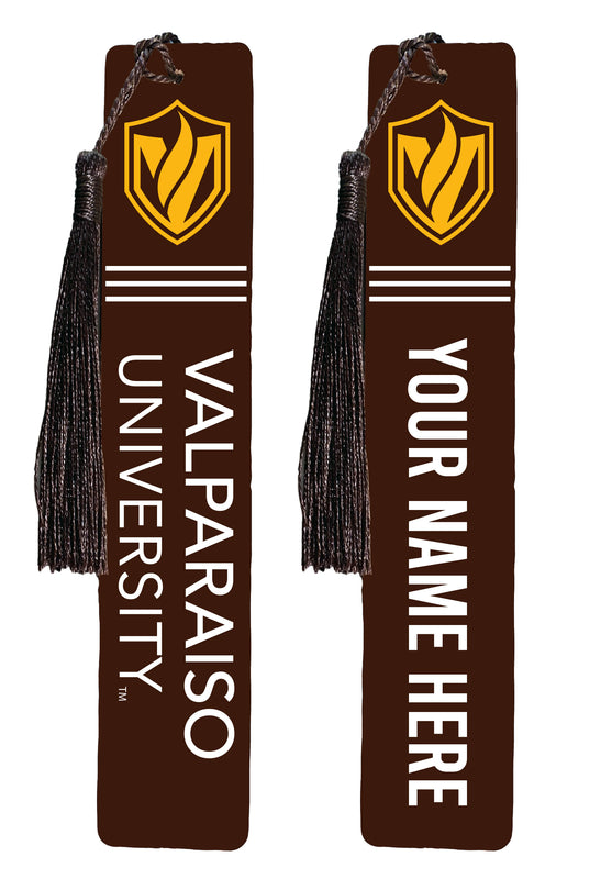 Valparaiso University Personalized Wooden Bookmark with Tassel – Officially Licensed Collegiate Product Full Color