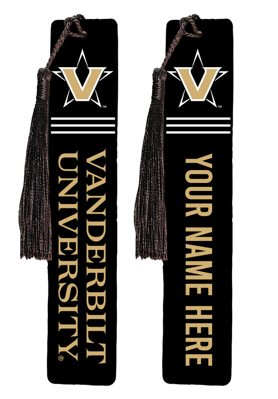 Vanderbilt University Personalized Wooden Bookmark with Tassel – Officially Licensed Collegiate Product Full Color
