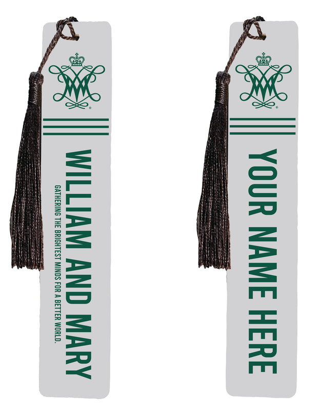William and Mary Personalized Wooden Bookmark with Tassel – Officially Licensed Collegiate Product Full Color