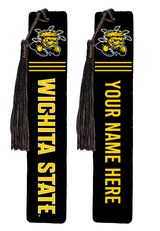 Wichita State Shockers Personalized Wooden Bookmark with Tassel – Officially Licensed Collegiate Product Full Color