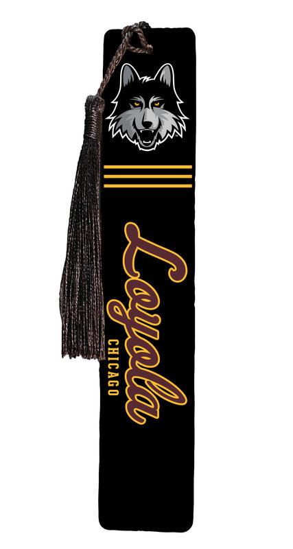 Loyola University Ramblers Wooden Bookmark with Tassel Officially Licensed Collegiate Product Single