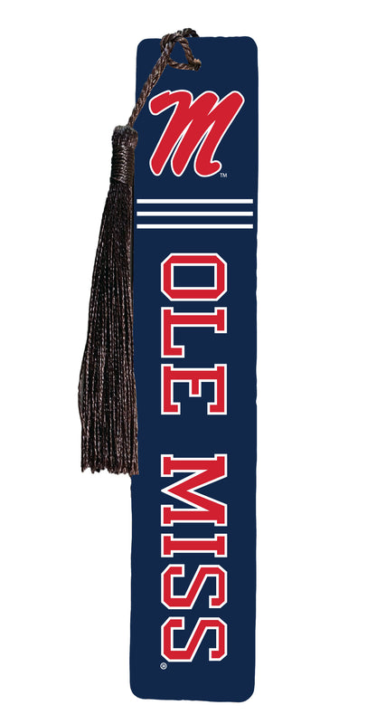 Mississippi Rebels "Ole Miss" Wooden Bookmark with Tassel Officially Licensed Collegiate Product 4-Pack