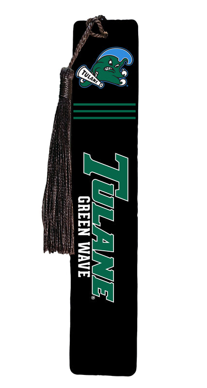 Tulane University Green Wave Wooden Bookmark with Tassel Officially Licensed Collegiate Product Single