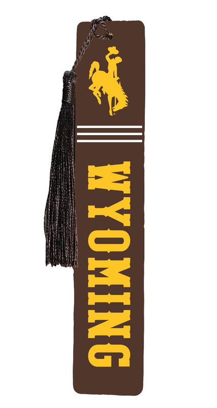 University of Wyoming Wooden Bookmark with Tassel Officially Licensed Collegiate Product 4-Pack