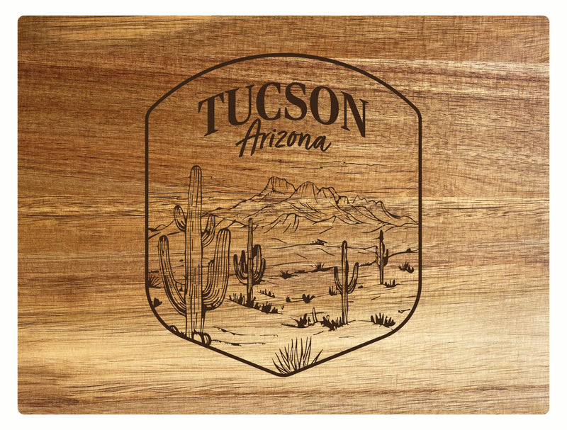 Tucson Arizona Souvenir Wooden Cutting Board 8 x 6