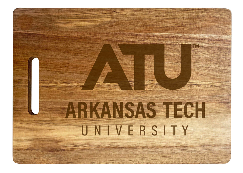 Arkansas Tech University Engraved Wooden Cutting Board 10" x 14" Acacia Wood - Large Engraving Officially Licensed Collegiate Product
