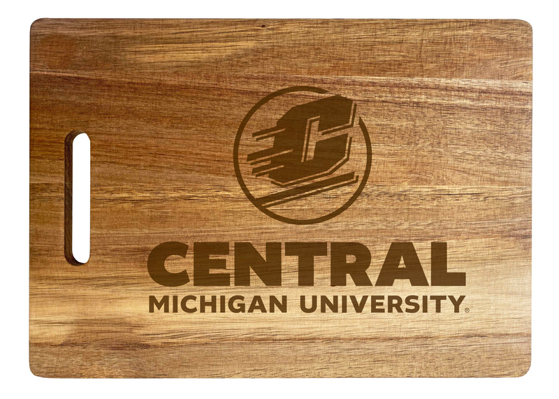 Central Michigan University Engraved Wooden Cutting Board 10" x 14" Acacia Wood - Large Engraving Officially Licensed Collegiate Product