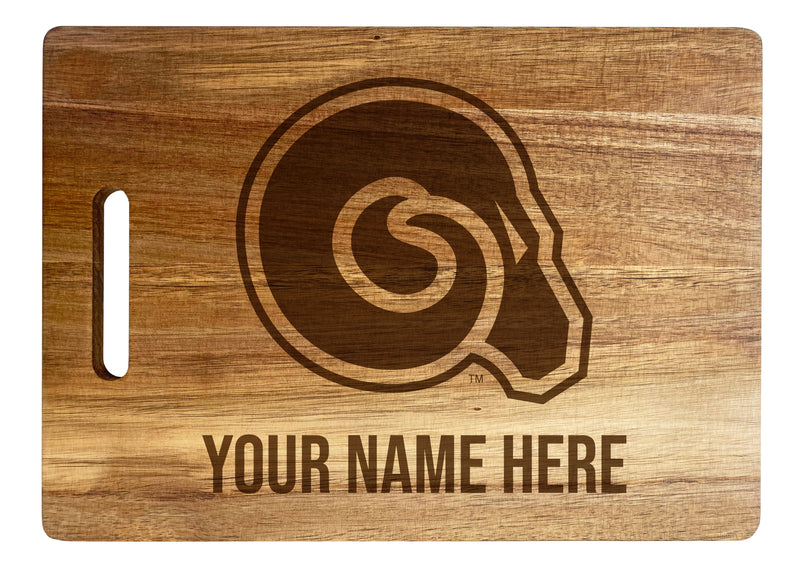 Albany State University Customizable Engraved Wooden Cutting Board 10" x 14" Acacia Wood Officially Licensed Collegiate Product Large Engraving