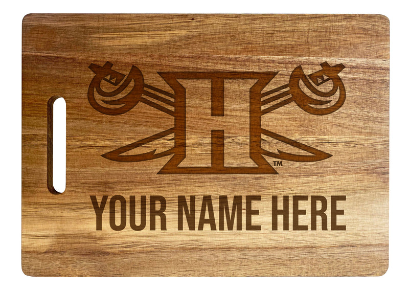 Hampton University Customizable Engraved Wooden Cutting Board 10" x 14" Acacia Wood Officially Licensed Collegiate Product Large Engraving