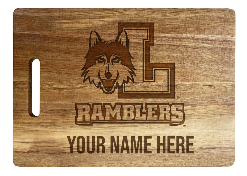 Loyola University Ramblers Customizable Engraved Wooden Cutting Board 10" x 14" Acacia Wood Officially Licensed Collegiate Product Large Engraving