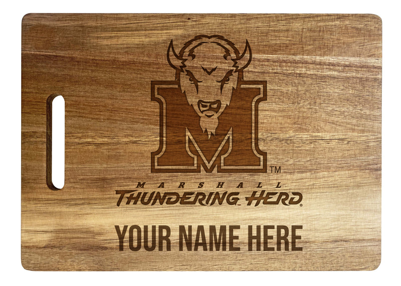 Marshall Thundering Herd Customizable Engraved Wooden Cutting Board 10" x 14" Acacia Wood Officially Licensed Collegiate Product Large Engraving