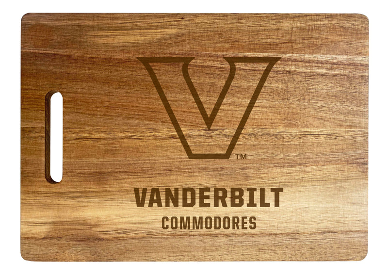 Vanderbilt University Engraved Wooden Cutting Board 10" x 14" Acacia Wood - Large Engraving Officially Licensed Collegiate Product