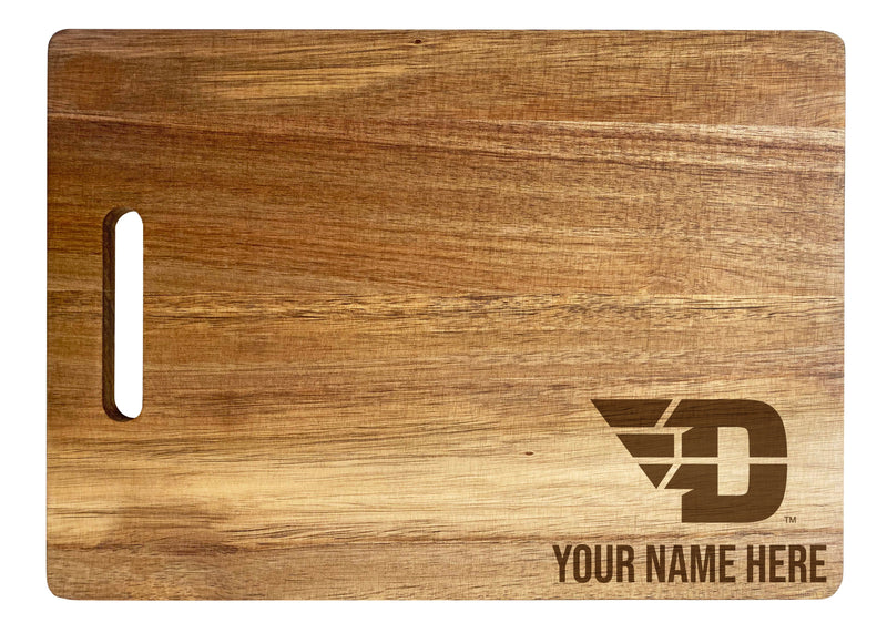 Dayton Flyers Customizable Engraved Wooden Cutting Board 10" x 14" Acacia Wood Officially Licensed Collegiate Product Small Engraving