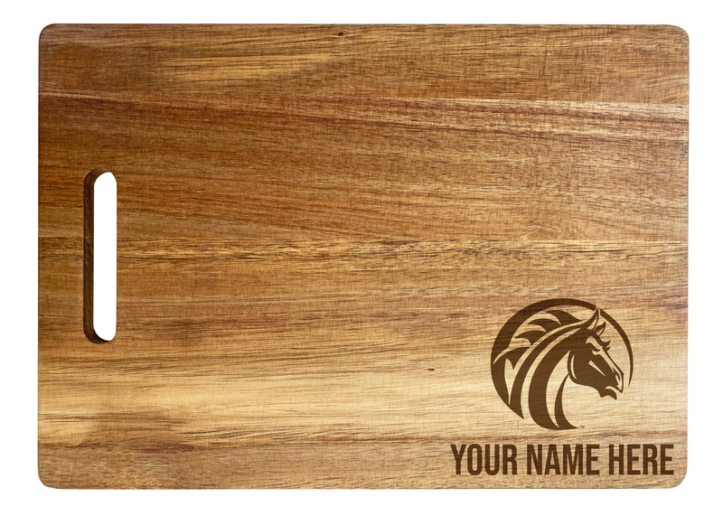 Fayetteville State University Customizable Engraved Wooden Cutting Board 10" x 14" Acacia Wood Officially Licensed Collegiate Product Small Engraving