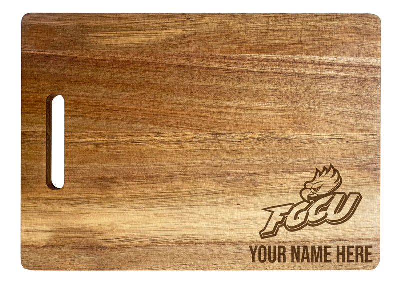 Florida Gulf Coast Eagles Customizable Engraved Wooden Cutting Board 10" x 14" Acacia Wood Officially Licensed Collegiate Product Small Engraving