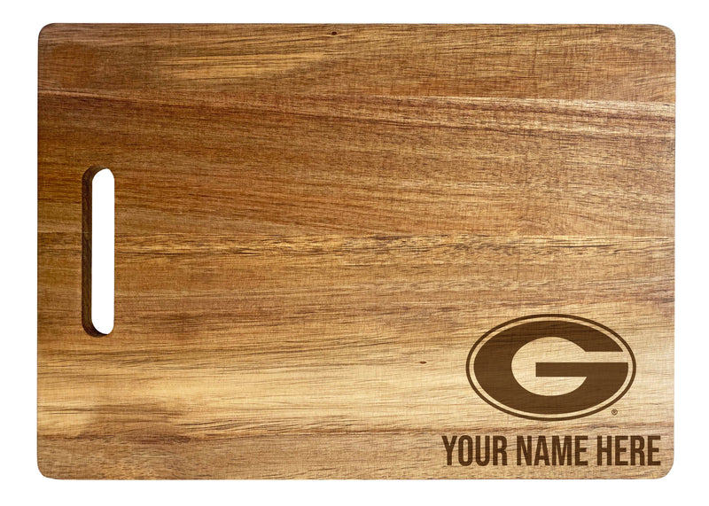 Grambling State Tigers Customizable Engraved Wooden Cutting Board 10" x 14" Acacia Wood Officially Licensed Collegiate Product Small Engraving