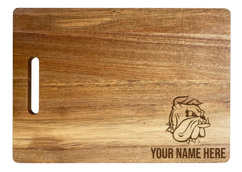 Minnesota Duluth Bulldogs Customizable Engraved Wooden Cutting Board 10" x 14" Acacia Wood Officially Licensed Collegiate Product Small Engraving