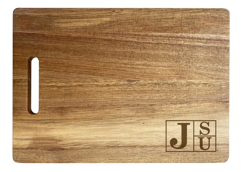Jackson State University Engraved Wooden Cutting Board 10" x 14" Acacia Wood - Small Engraving Officially Licensed Collegiate Product
