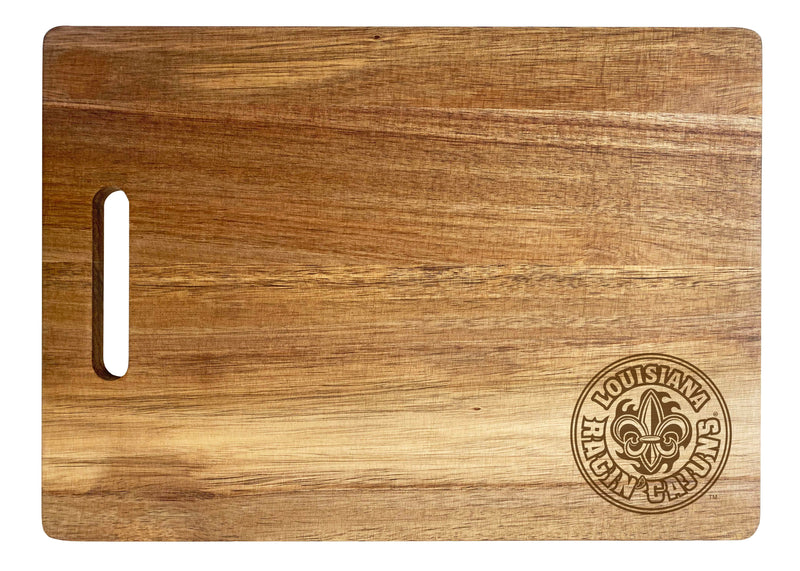 Louisiana at Lafayette Engraved Wooden Cutting Board 10" x 14" Acacia Wood - Small Engraving Officially Licensed Collegiate Product