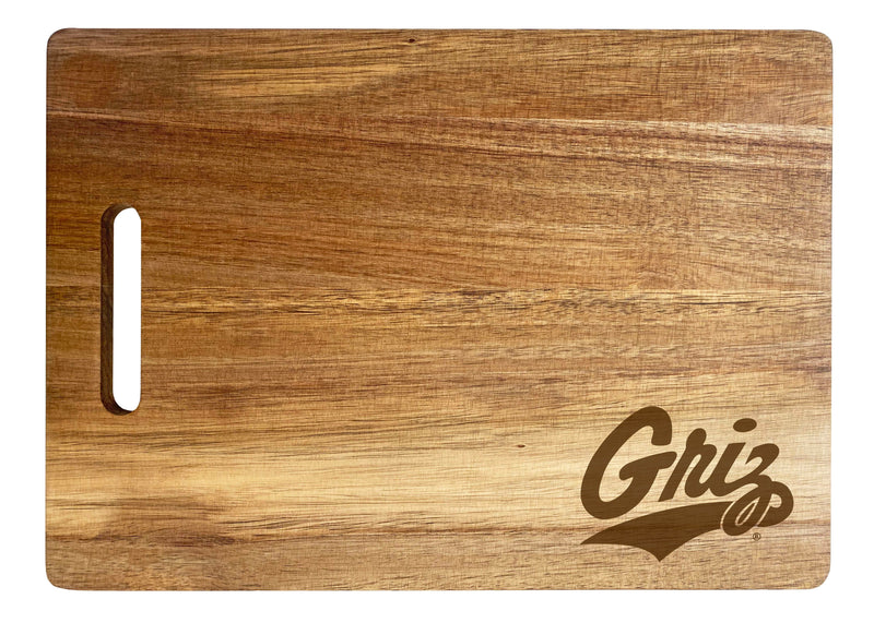 Montana University Engraved Wooden Cutting Board 10" x 14" Acacia Wood - Small Engraving Officially Licensed Collegiate Product