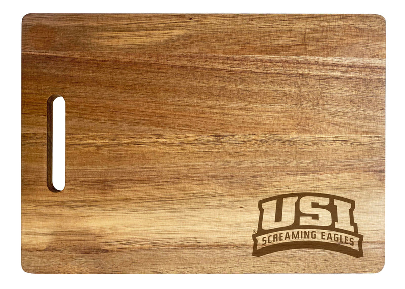 University of Southern Indiana Engraved Wooden Cutting Board 10" x 14" Acacia Wood - Small Engraving Officially Licensed Collegiate Product