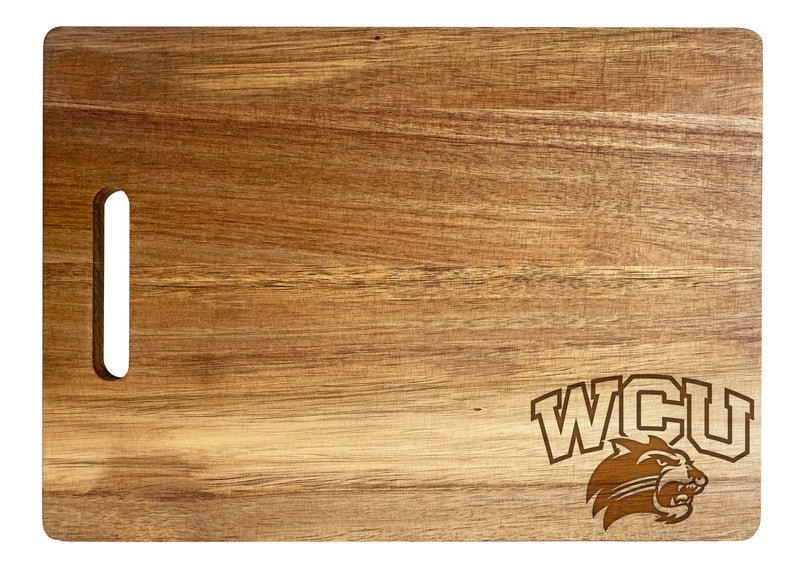 Western Carolina University Classic Acacia Wood Cutting Board - Small Corner Logo