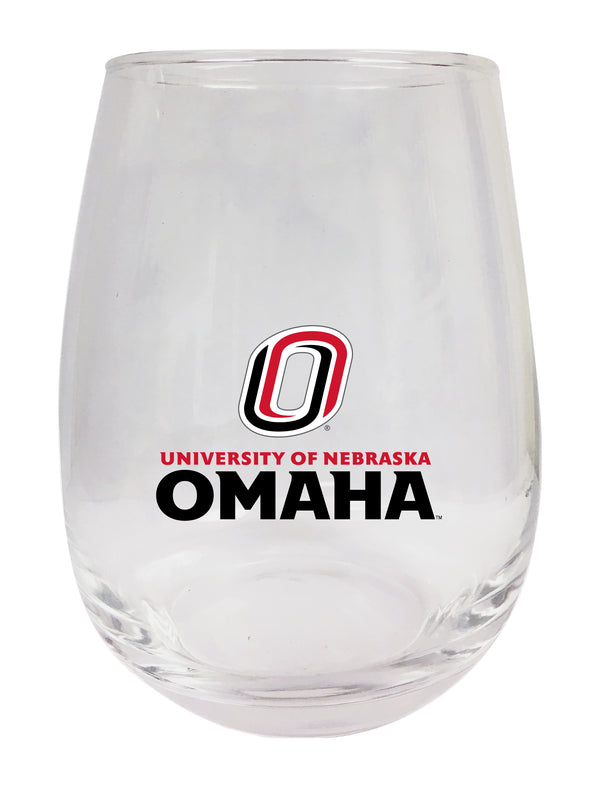 Nebraska at Omaha Stemless Wine Glass - 15 oz. | Officially Licensed NCAA Merchandise