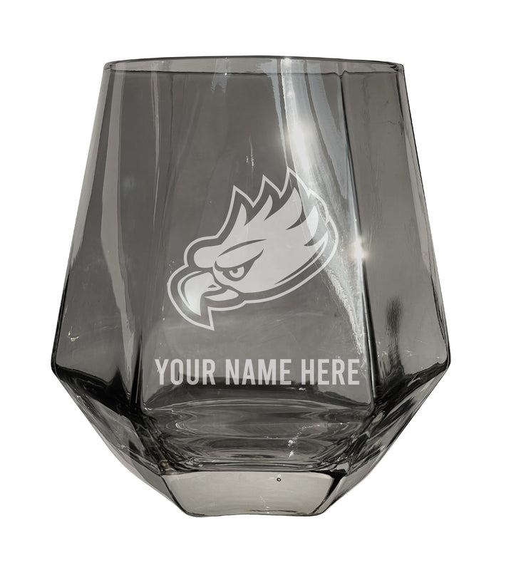 Florida Gulf Coast Eagles Customizable Stemless Diamond Wine Glass Engraved 10 oz Officially Licensed Collegiate Product 2-Pack