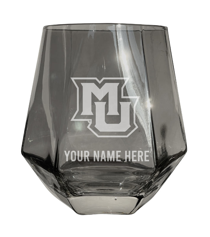 Marquette Golden Eagles Customizable Stemless Diamond Wine Glass Engraved 10 oz Officially Licensed Collegiate Product 2-Pack