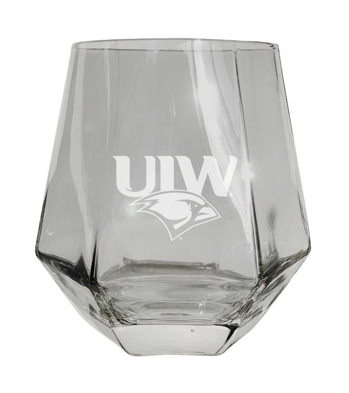 Incarnate Word Cardinals Stemless Diamond Wine Glass Engraved 15 oz Clear Officially Licensed Collegiate Product 2-Pack