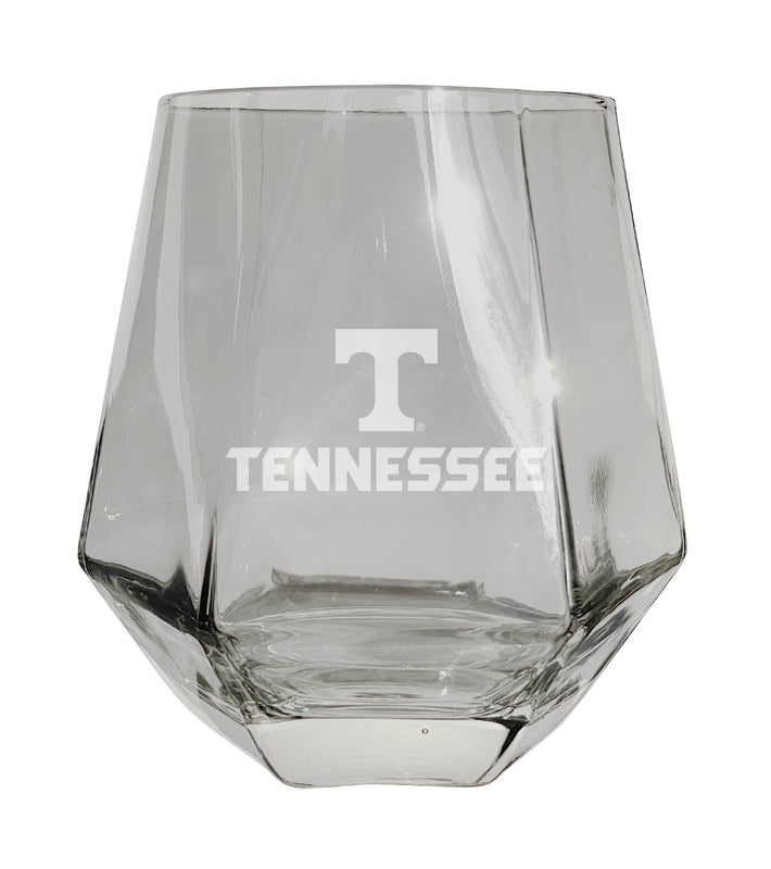 Tennessee Knoxville Etched Diamond Cut Stemless 10 ounce Wine Glass