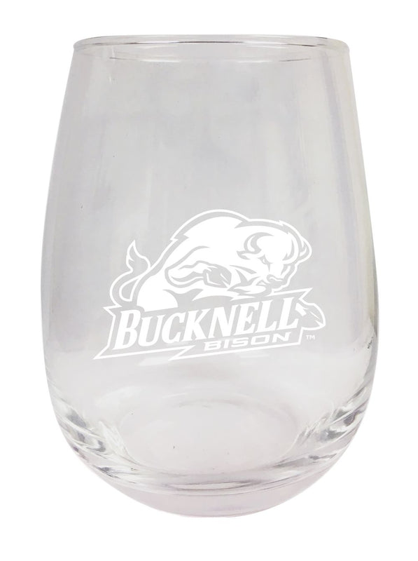 Bucknell University Bison 15 oz Engraved Stemless Wine Glass Officially Licensed Collegiate Product