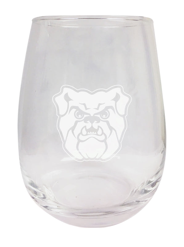 Butler Bulldogs NCAA 15 oz Laser-Engraved Stemless Wine Glass - Perfect for Alumni & Fans