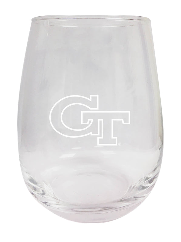 Georgia Tech Yellow Jackets NCAA 15 oz Laser-Engraved Stemless Wine Glass - Perfect for Alumni & Fans