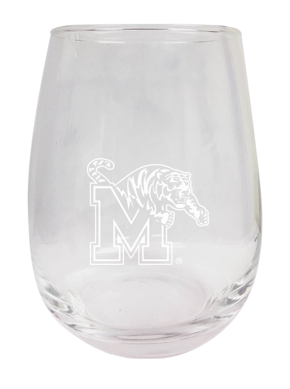 Memphis Tigers NCAA 15 oz Laser-Engraved Stemless Wine Glass - Perfect for Alumni & Fans