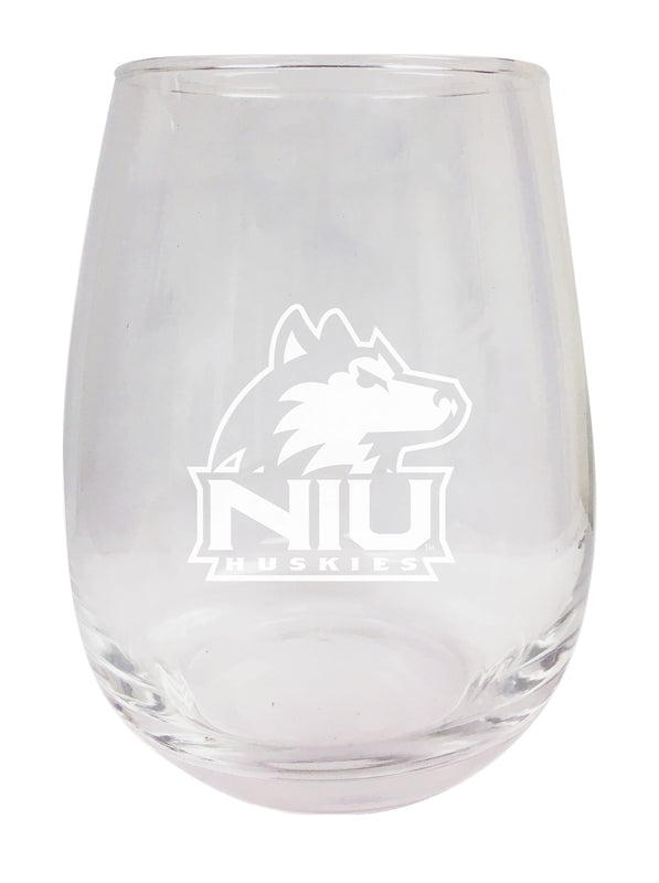 Northern Illinois Huskies NCAA 15 oz Laser-Engraved Stemless Wine Glass - Perfect for Alumni & Fans