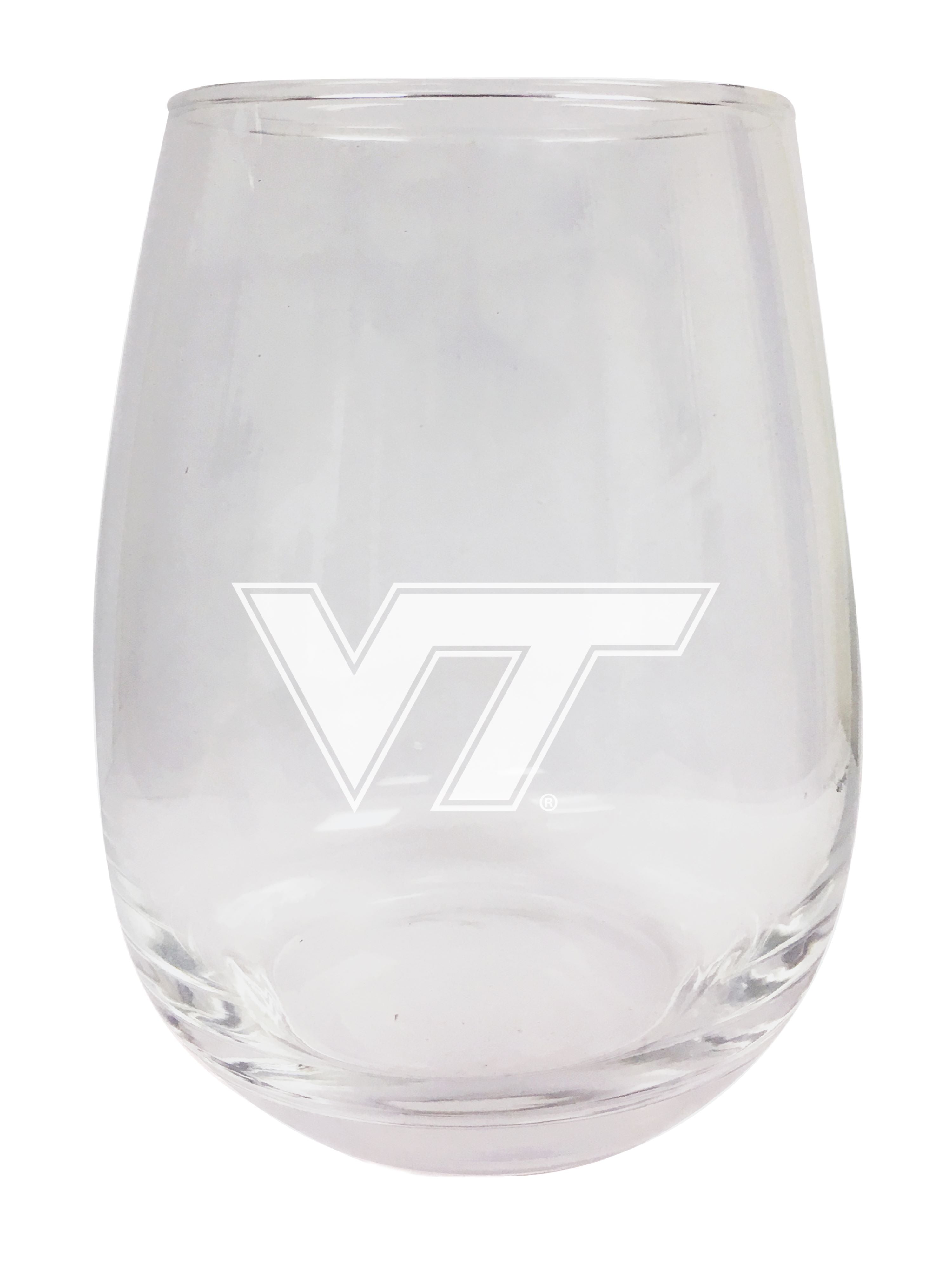 Virginia Tech Hokies Etched Stemless Wine Glass – R & R INC.