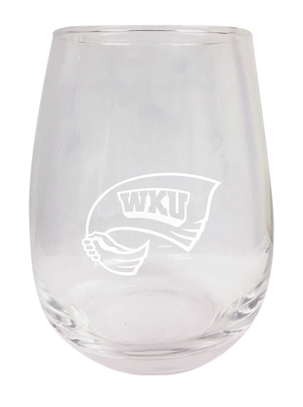 Western Kentucky Hilltoppers NCAA 15 oz Laser-Engraved Stemless Wine Glass - Perfect for Alumni & Fans