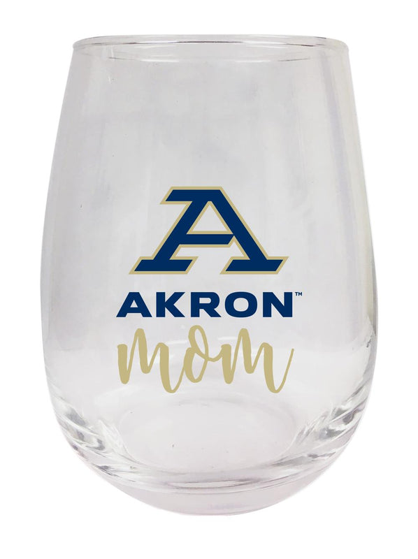 Akron Zips 15 oz Stemless Wine Glass for Mom Officially Licensed