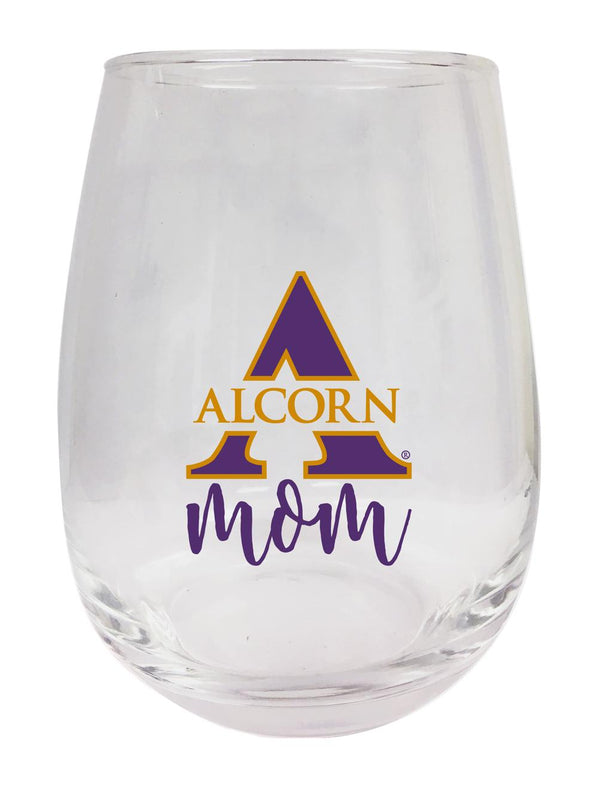 Alcorn State Braves 15 oz Stemless Wine Glass for Mom Officially Licensed
