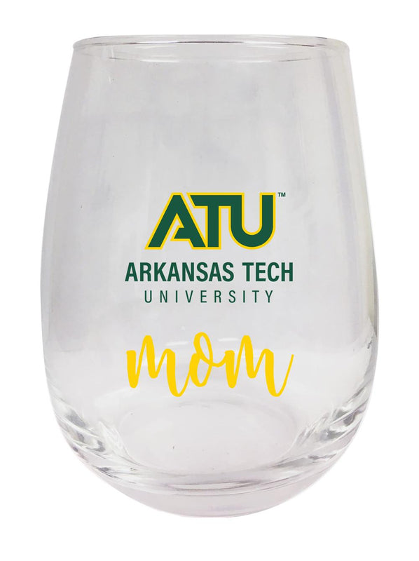 Arkansas Tech University 15 oz Stemless Wine Glass for Mom Officially Licensed
