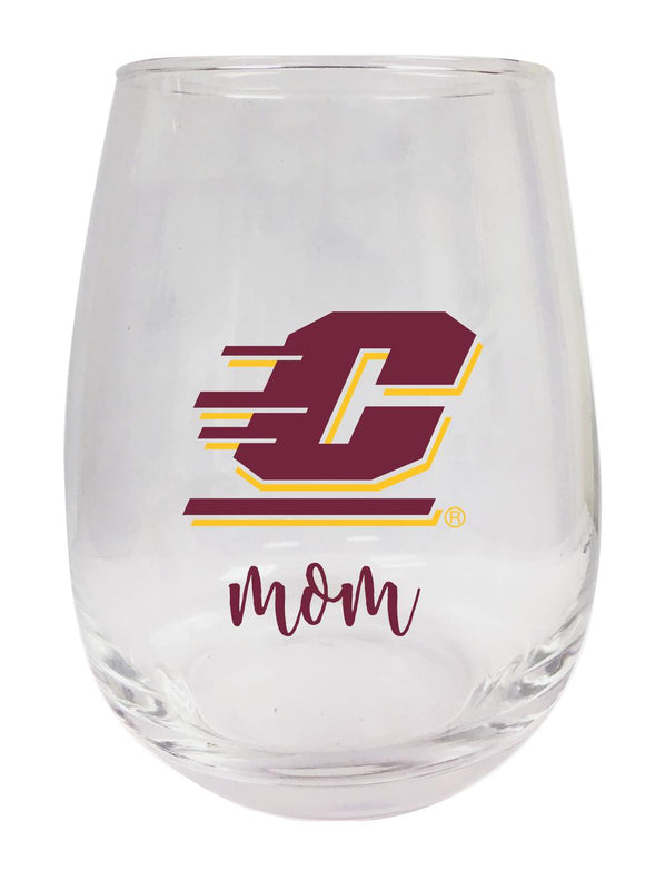 Central Michigan University 15 oz Stemless Wine Glass for Mom Officially Licensed