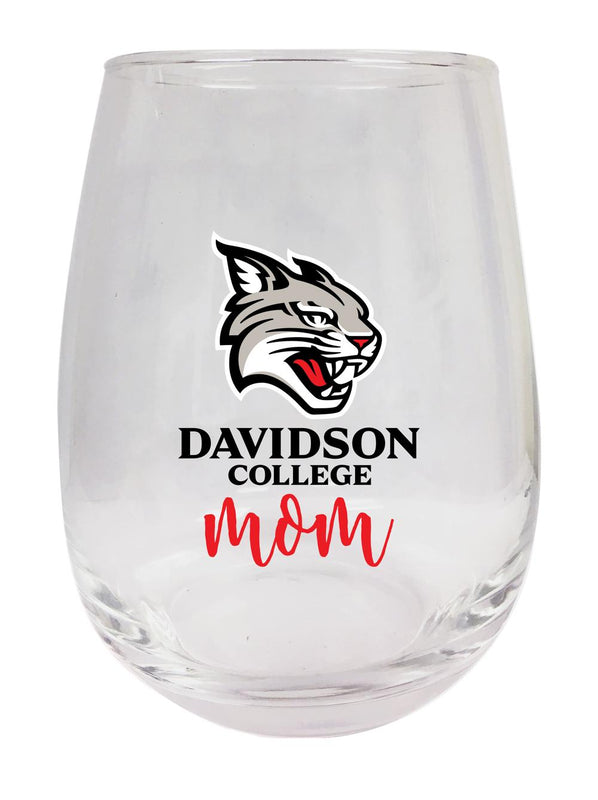 Davidson College 15 oz Stemless Wine Glass for Mom Officially Licensed