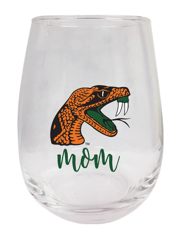 Florida A&M Rattlers 15 oz Stemless Wine Glass for Mom Officially Licensed