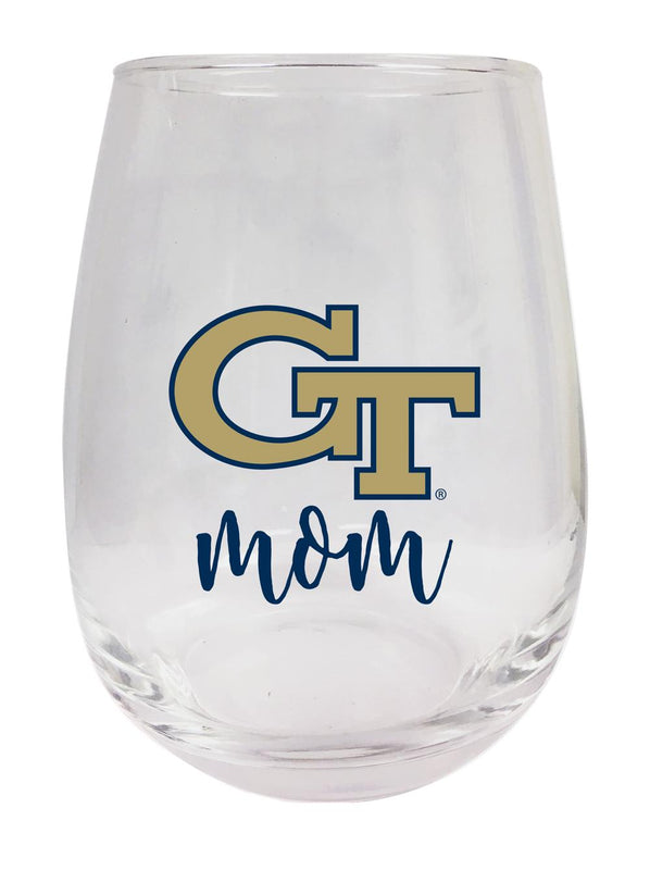 Georgia Tech Yellow Jackets 15 oz Stemless Wine Glass for Mom Officially Licensed