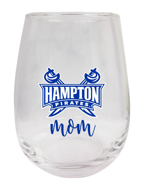 Hampton University 15 oz Stemless Wine Glass for Mom Officially Licensed
