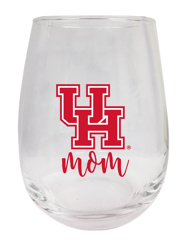 University of Houston 15 oz Stemless Wine Glass for Mom Officially Licensed