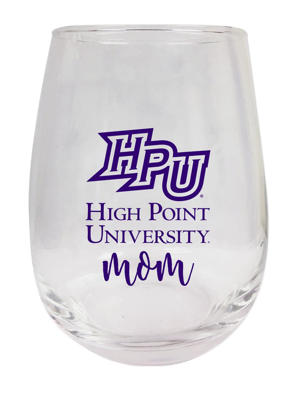 High Point University 15 oz Stemless Wine Glass for Mom Officially Licensed
